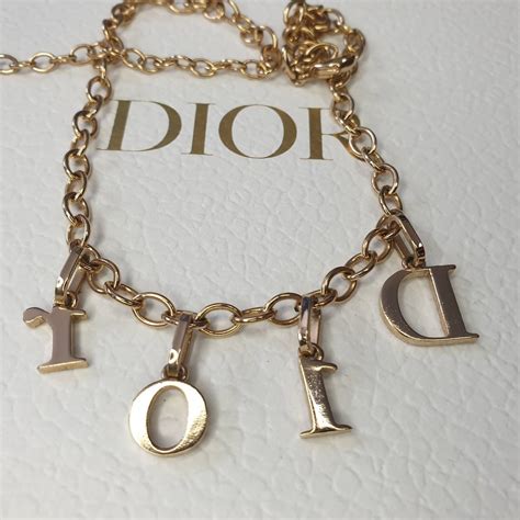 vintage dior letter neckalce|Dior necklace letters and names.